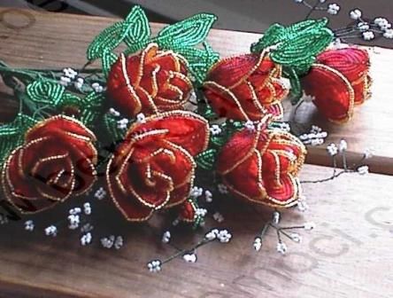 Beaded Roses, Beaded Center-piece