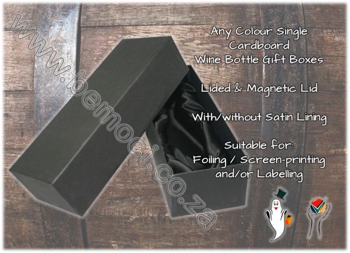 Wine Boxes, Wine Gift Boxes satin lined with lid, customized & personalized