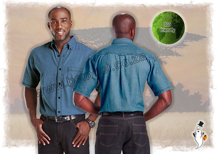 Unisex Denim Shirts Short sleeve