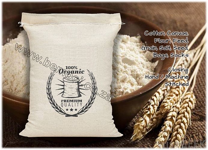 Cotton Calico/Canvas Grain Bags/Sacks for storing/packaging Dry Grain & Goods