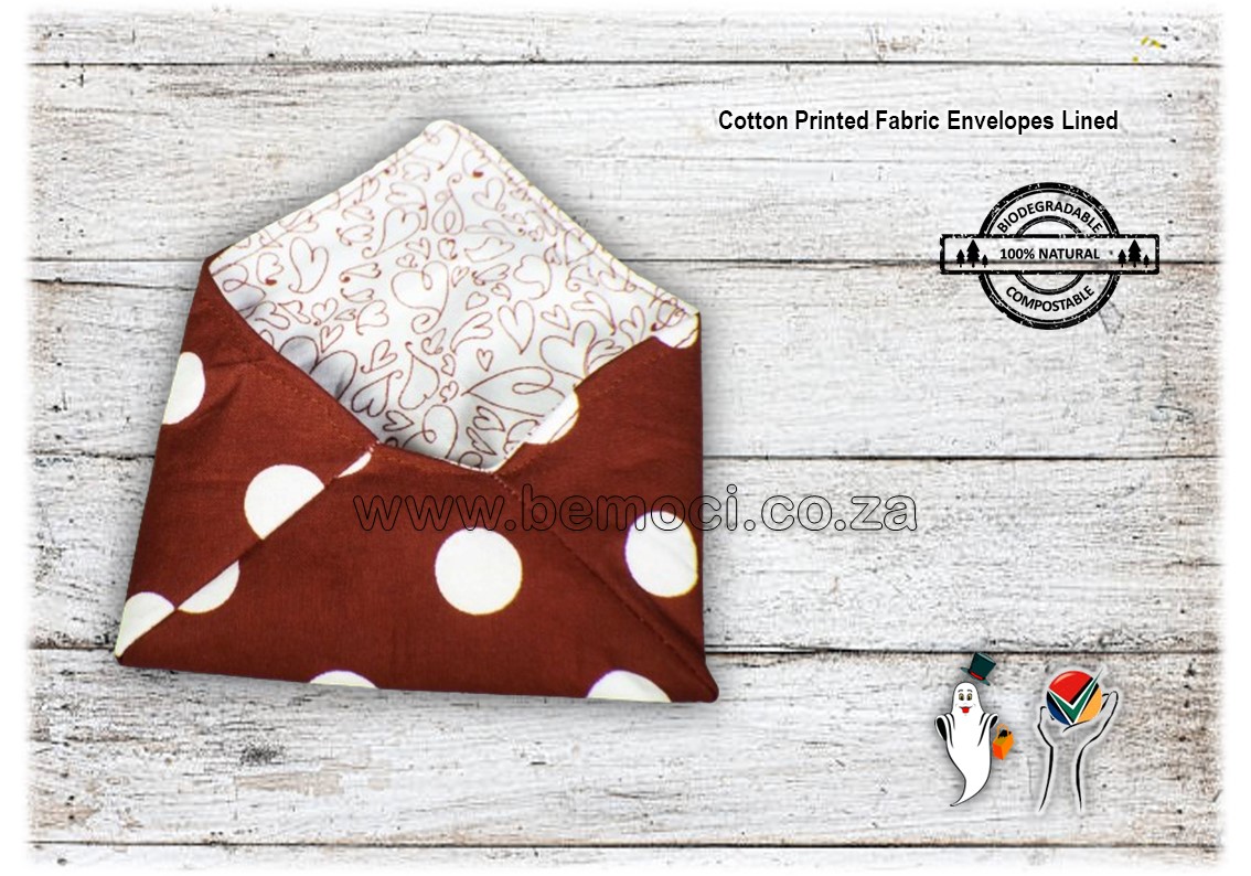 Fabric Envelopes Lined Cotton Gift Envelopes.