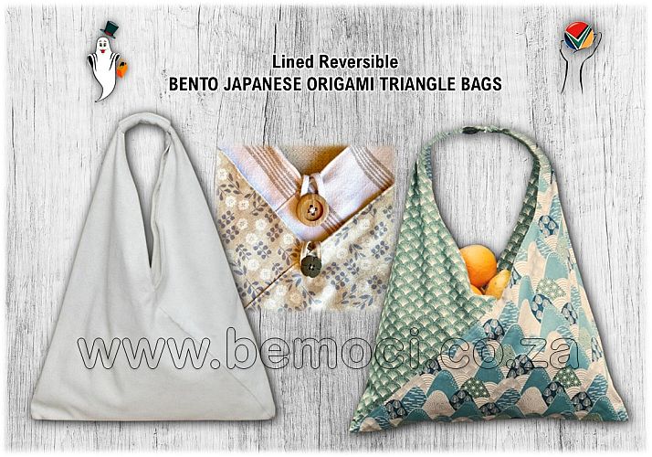 Cotton Japanese Origami Triangle Tote Bags