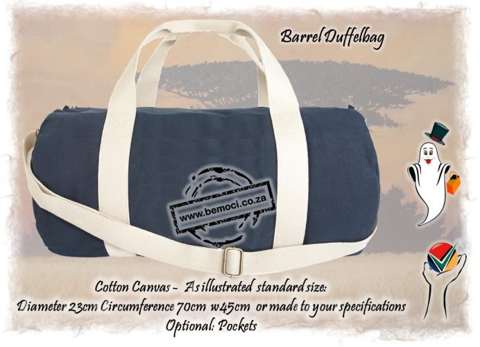 Duffel Bags Cotton Canvas Barrel Duffel