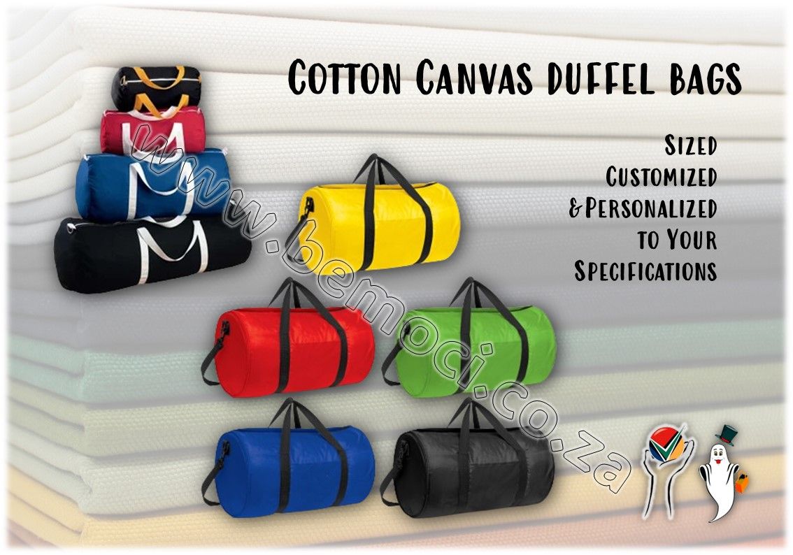 Cotton Canvas Duffel Bags Colour Barrel Bags