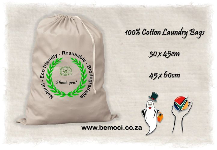 Laundry Bags Cotton Calico/Canvas Drawstring