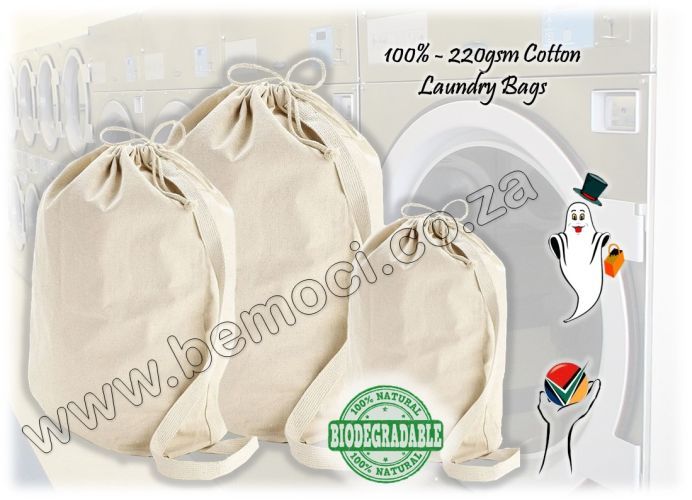 Cotton Calico/Canvas/Bull Denim Sailor Drawstring Duffel Laundry Bags with Shoulder Sling Carry Strap