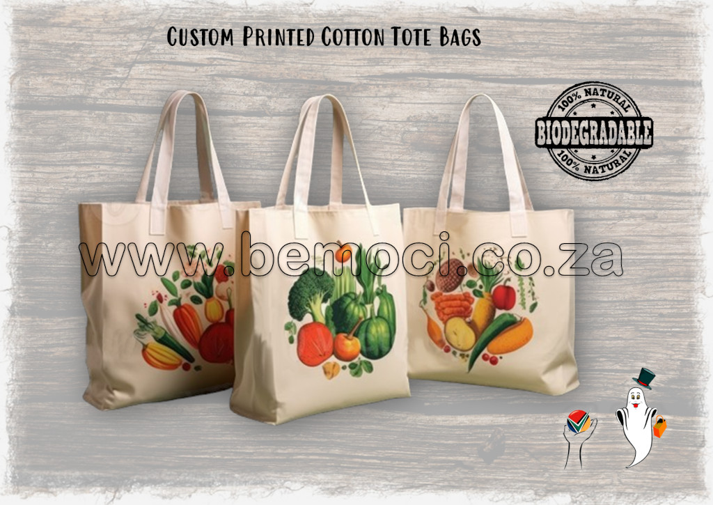 Cotton Canvas Tote Bags Custom  Printed