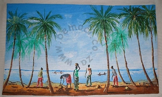 Tote Bags Cotton Canvas, Conference Bags, Shopping Bags, South Africa Souvenir Bags, Hand-Painted Beach Scene