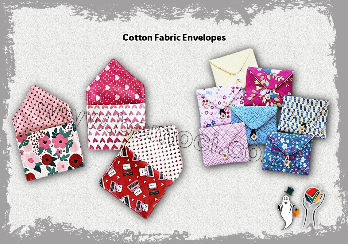 Fabric Envelopes Lined Cotton Mini Gift Envelopes/Pouches