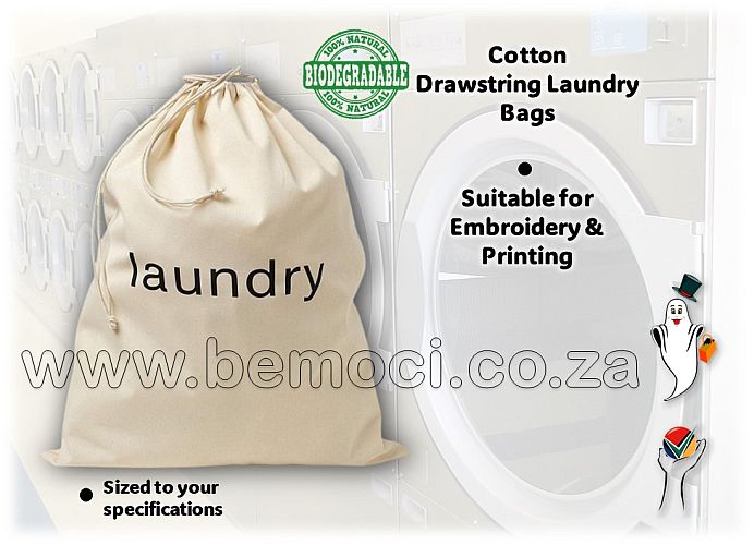 Laundry Bags Cotton Drawstring Calico/Canvas/Bull Denim