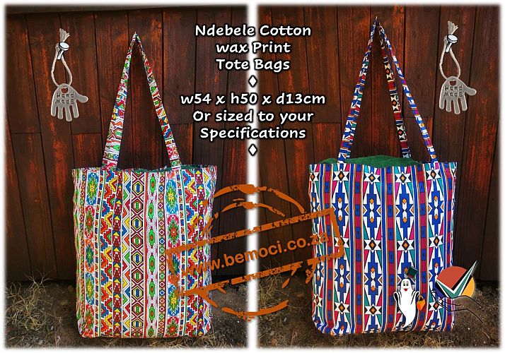 Ethnic Ndebele Print Tote Bags