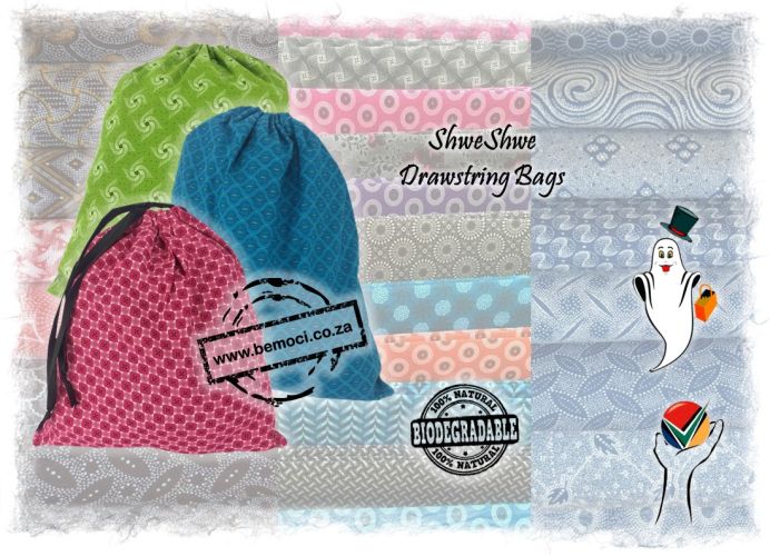 ShweShwe Ethnic Print Drawstring Gift Storage Bags