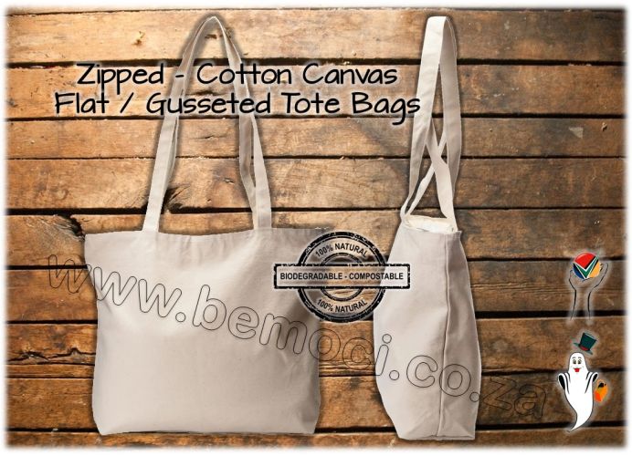 Tote Bags, Cotton Canvas Tote Bags with Zipper Conference Bags