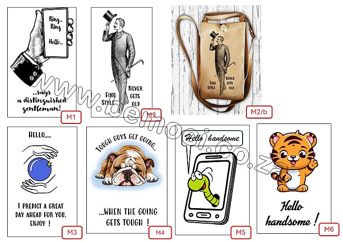 Cotton Mobile Cell Phone Bags, prints for Men