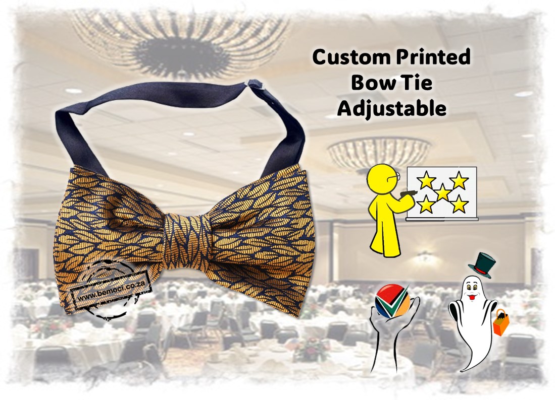 Pre-Tied adjustable Bow Ties custom printed