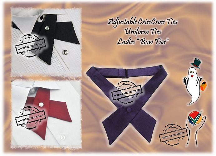 Ladies Ties Criss-Cross and Bow-Ties, Bespoke Custom made