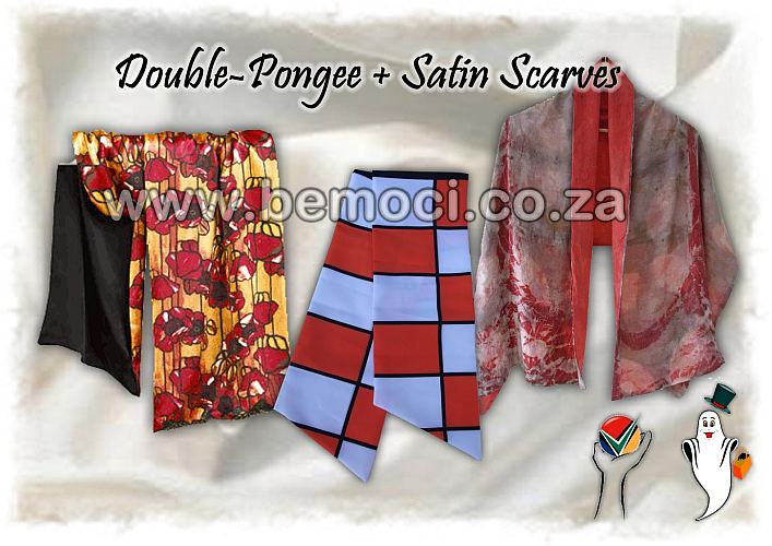 Satin Scarves, Double Layered printed on both sides